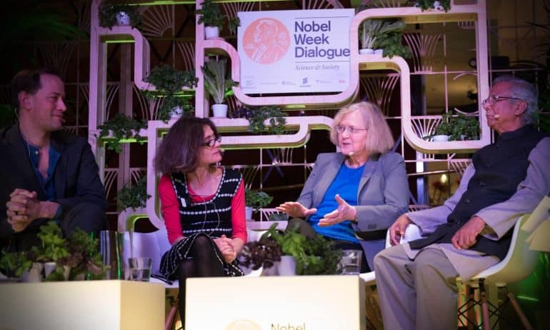 Nobel Prize Laureates at a pop-up discussion about the future of food