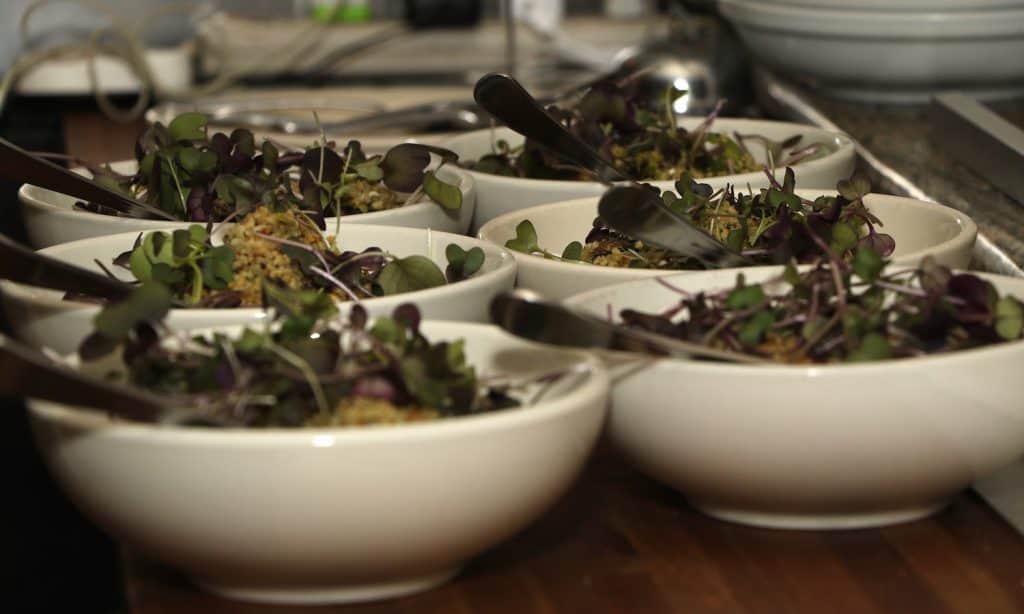 Microgreen were provided courtesy of Edenworks, an aquaponics operation in Brooklyn.