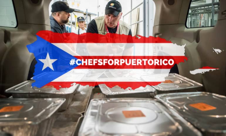 Celebrity chef Jose Andrés is working alongside local Puerto Rican chefs to feed more than 5,000 Puerto Ricans per day in the wake of Hurricane Maria.