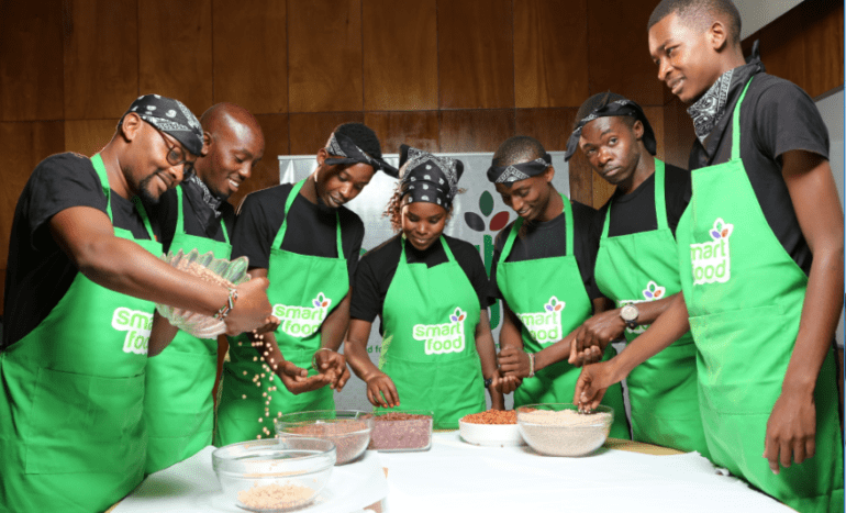 Smart Food Kenya challenged students and young chefs to impress with innovative and delicious dishes with legumes, millets, and sorghum in a cooking competition TV show.