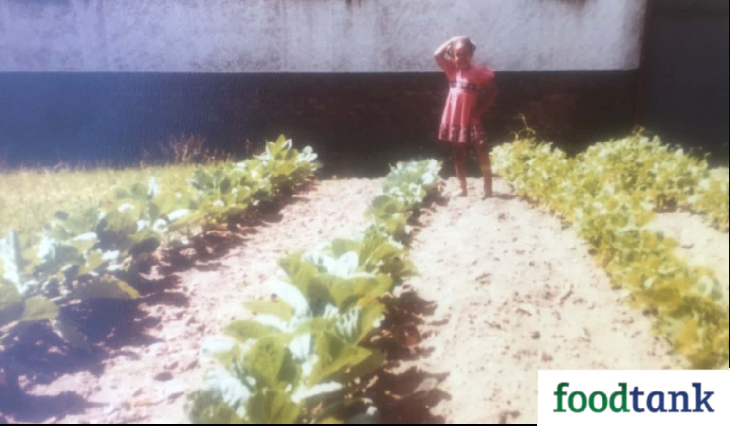Aja Yasir in her parent's garden in Chicago as a child.