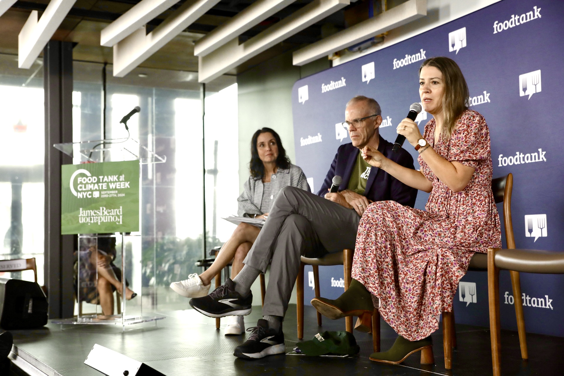 At a Climate Week NYC event co-hosted by Food Tank and the James Beard Foundation, panelists discussed the central role restaurants and farms play in creating climate progress as key players in producing food.