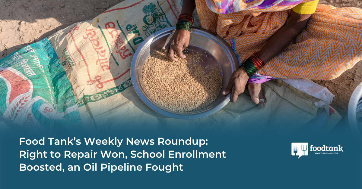 Right to Repair. Food Price Shocks. Oil Pipeline.